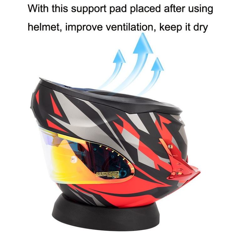 Tapis de protection anti-dérapant multifonctionnel pour casque de moto  (noir)