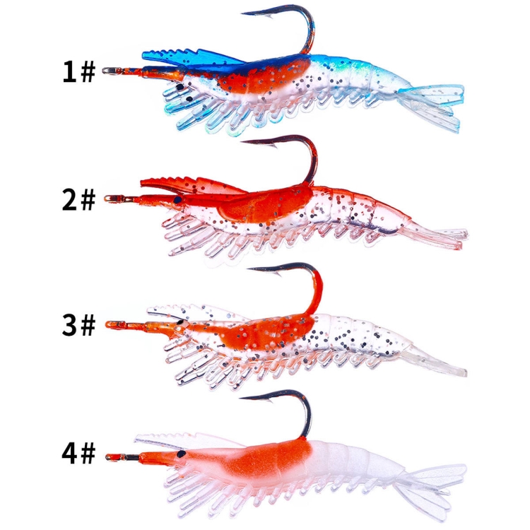 Soft Shrimp Lead Hook Fishing Bait Sinking Prawn Lure Baits