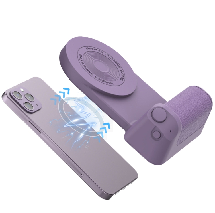 BBC-8 Magnetic Phone Selfie Holder Bluetooth Photo Stabilizer Holder,Spec: Wireless Charging Model(Deep Blue)