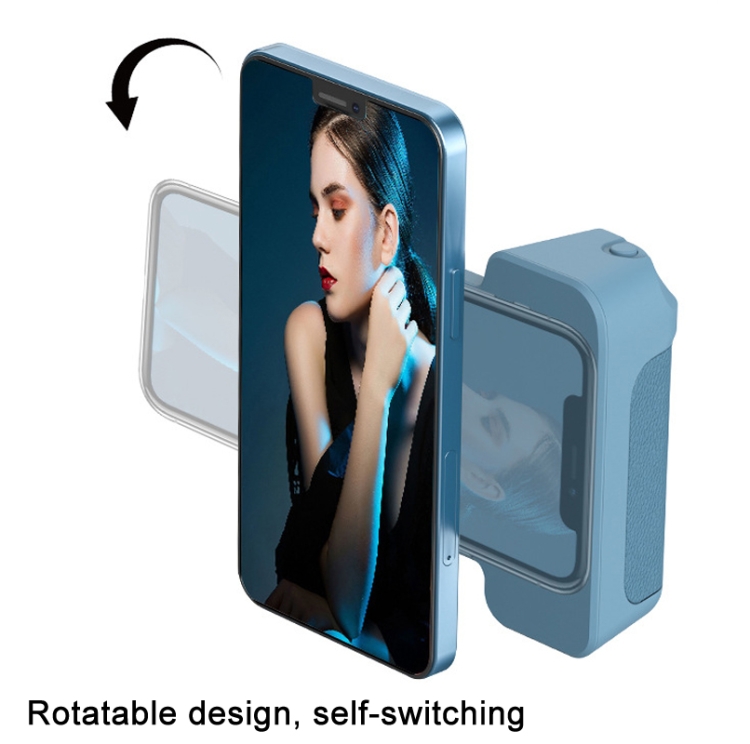 BBC-8 Magnetic Phone Selfie Holder Bluetooth Photo Stabilizer Holder,Spec: Wireless Charging Model(Deep Blue)