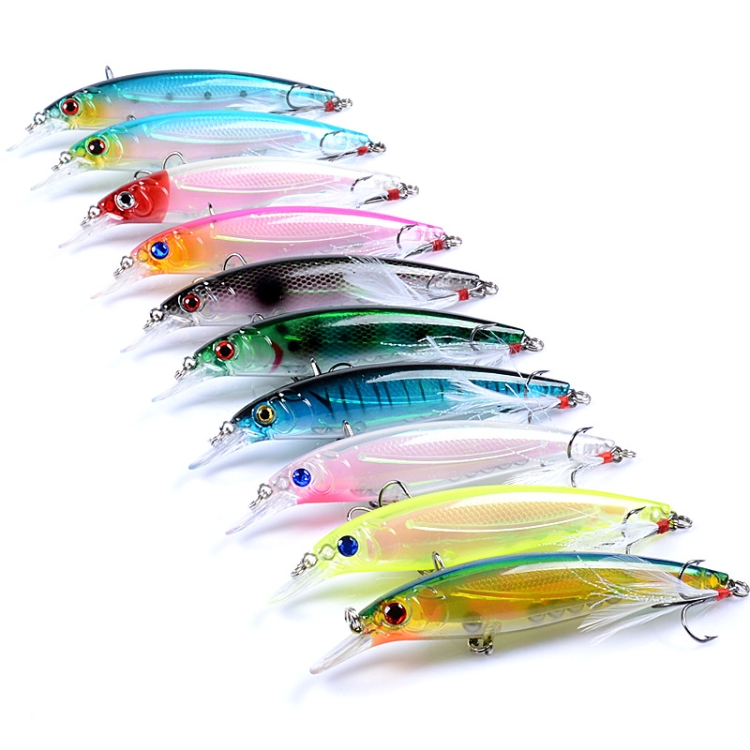 M0195 11cm/13.4g Lures Casting Feather Hook Mino Hard Baits Bionic