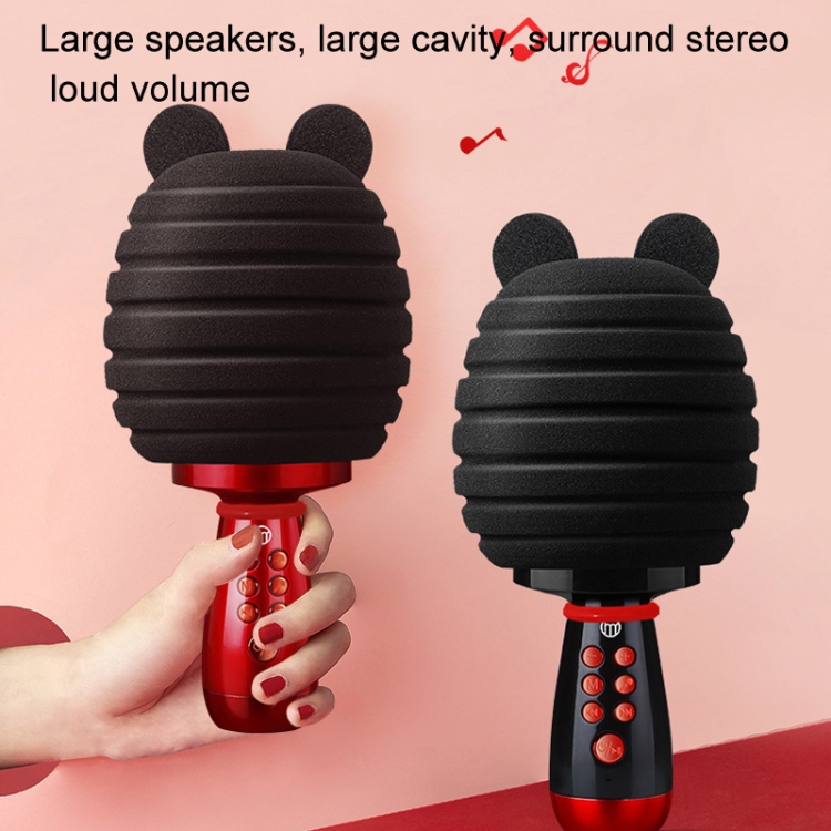 K55 Micrófono de karaoke inalámbrico Bluetooth Home Singing Machine Speaker (Negro) - B4