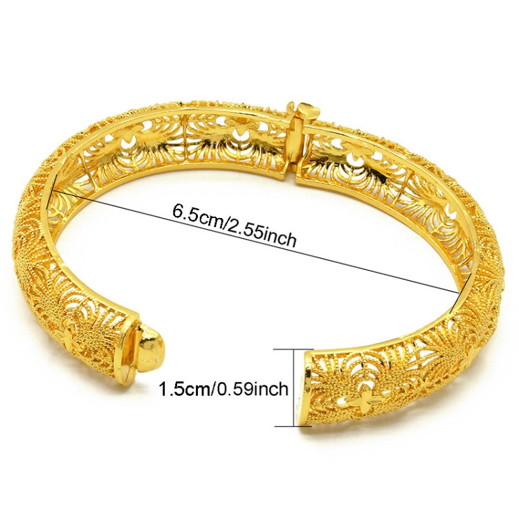 B117 24K Gold Plated Bracelets Women Wedding Sand Gold Bracelet — free download
