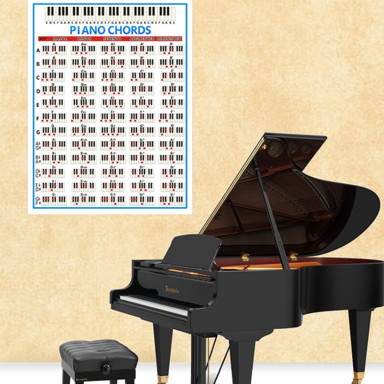 Diagramme d'accords piano et clavier pour débutants 54 61 76 88