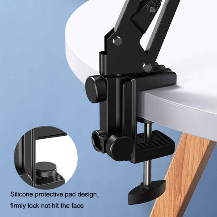 SSKY CT08 Bedside Desktop Mobile Phone Tablet Cantilever Aluminum Stand, Style: Tablet Version (Black) SSKY CT08 Bedside Desktop Mobile Phone Tablet Cantilever Aluminum Stand, Style: Tablet Version (Black)