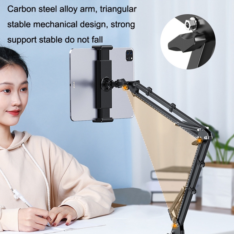 SSKY CT08 Bedside Desktop Mobile Phone Tablet Cantilever Aluminum Stand, Style: Tablet Version (Black) SSKY CT08 Bedside Desktop Mobile Phone Tablet Cantilever Aluminum Stand, Style: Tablet Version (Black)
