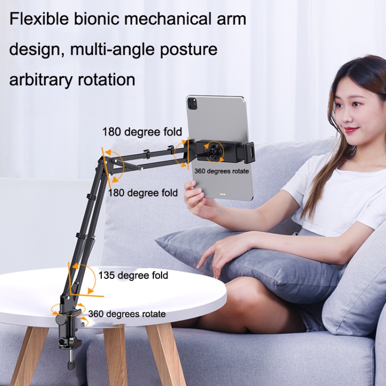 SSKY CT08 Bedside Desktop Mobile Phone Tablet Cantilever Aluminum Stand, Style: Tablet Version (Black) SSKY CT08 Bedside Desktop Mobile Phone Tablet Cantilever Aluminum Stand, Style: Tablet Version (Black)