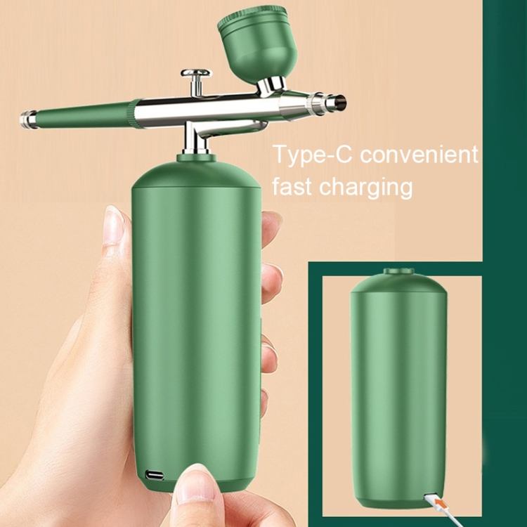 Pulverizador de mano para el hogar, instrumento de belleza de hidratación de oxígeno a alta presión para la cara (2133 verde) - B5