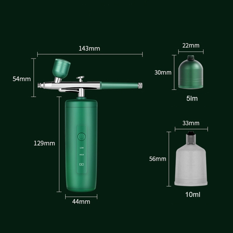 Instrumento de nanoinyección de alta presión Spray hidratante portátil para el hogar (verde hierba) - B2