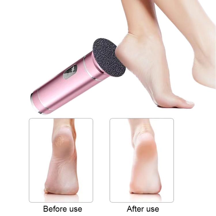 S-608 Smart Digital Display Electric Foot Grinder (Gold): USB Charging Exfoliating Pedicure Tool For Blissful, Salon-Smooth Feet at Home