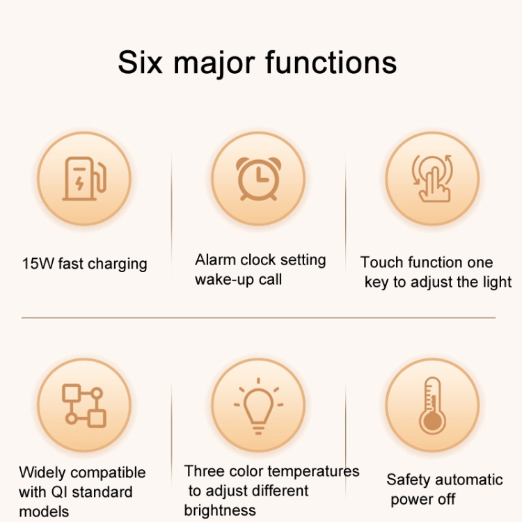 K01T 15W 3 In 1 Mobile Phone Wireless Charging with Alarm Clock and Night Light(White) K01T 15W 3 In 1 Mobile Phone Wireless Charging with Alarm Clock and Night Light(White)