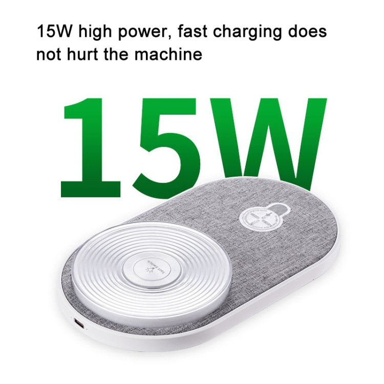 K29T 15W Cell Phone Wireless Charging With Seven-Color Night Light, Color: Woodgrain K29T 15W Cell Phone Wireless Charging With Seven-Color Night Light, Color: Woodgrain