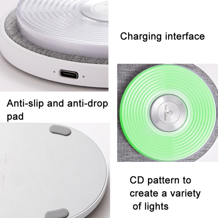 K29T 15W Cell Phone Wireless Charging With Seven-Color Night Light, Color: Woodgrain K29T 15W Cell Phone Wireless Charging With Seven-Color Night Light, Color: Woodgrain