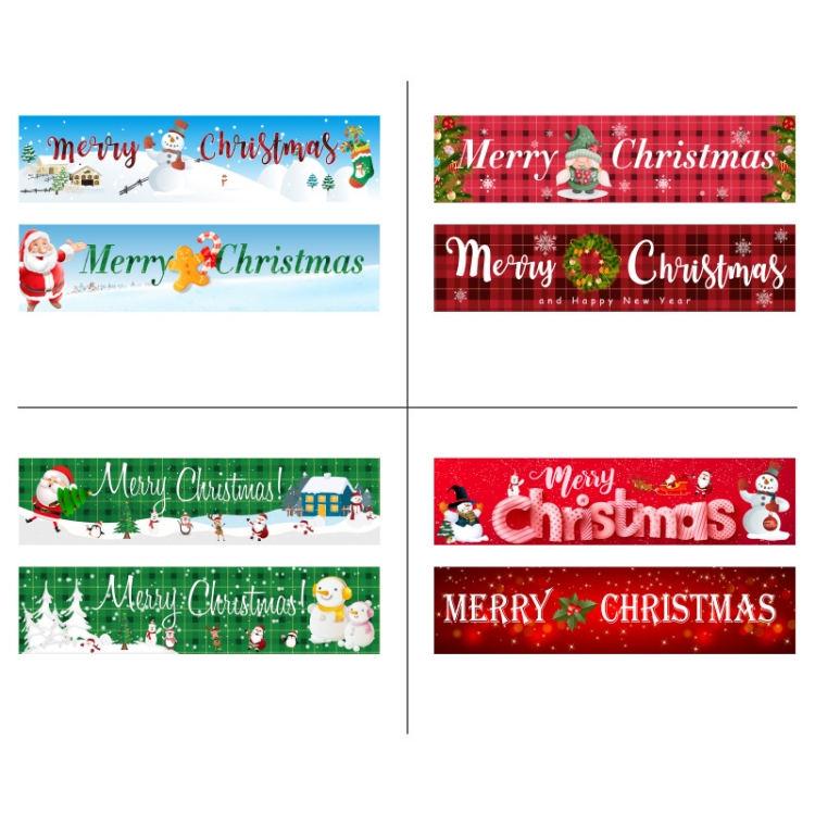Christmas Patio Banner Party Decoration Supplies 50 x 250cm(Style 28)