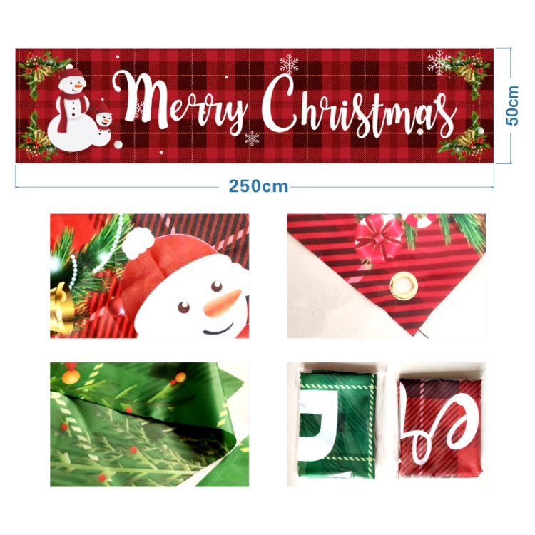 Christmas Patio Banner Party Decoration Supplies 50 x 250cm(Style 28)
