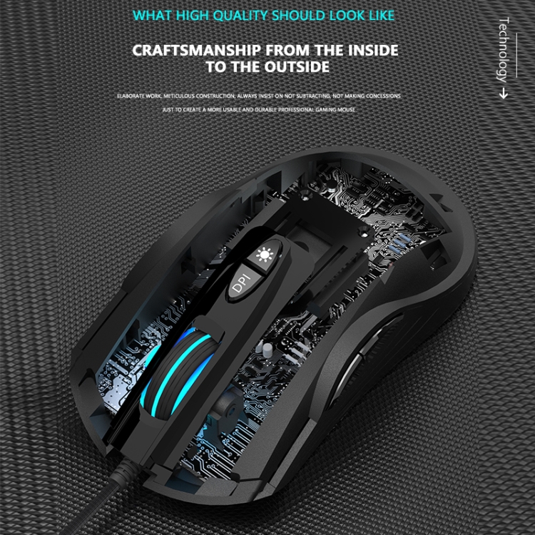 Dark Alien V600 7 Keys Office Computer Business Mouse, Cable Length: 1 ...