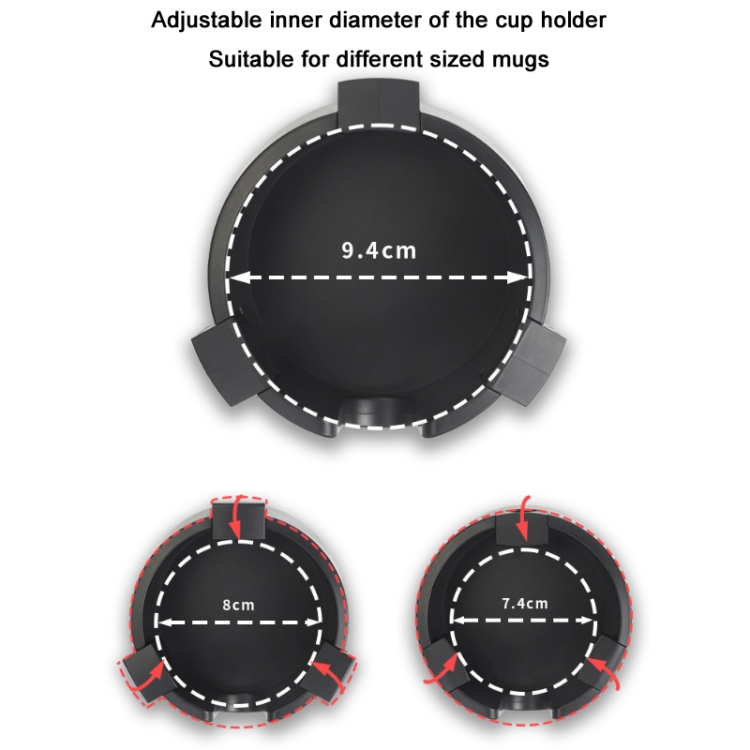 Multi-functional Spill-proof Insulated Fixed Cup Holder(White)