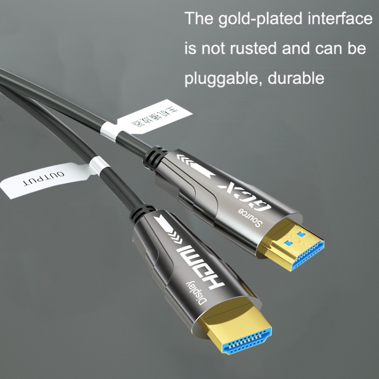 Cable óptico activo HDMI 2.0 macho a HDMI 2.0 macho 4K HD, longitud del cable: 5 m - B1