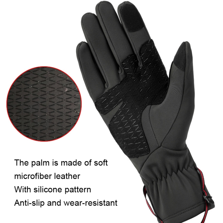GOLDEN CMAEL Ski Hiking Gloves for Men Winter Warm Velvet Anti