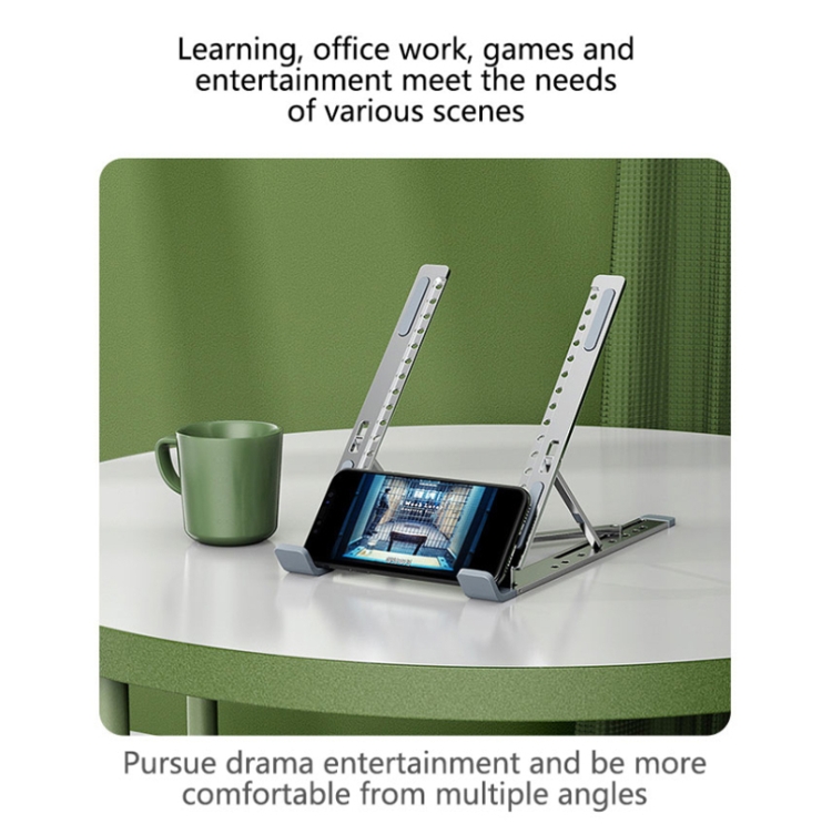 N7 Aluminum Alloy Laptop Stand Foldable Holder Notebook Stand With Fan