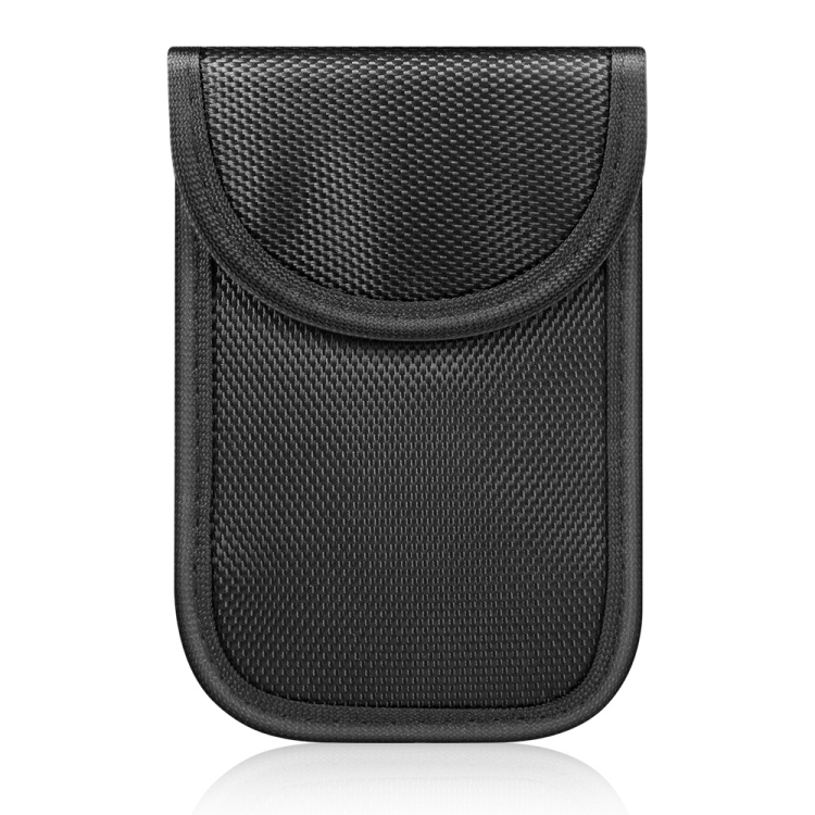 Double Buckle Car Key Signal Shielding Bag Anti-Magnetic RFID Card Case(Black) - B1