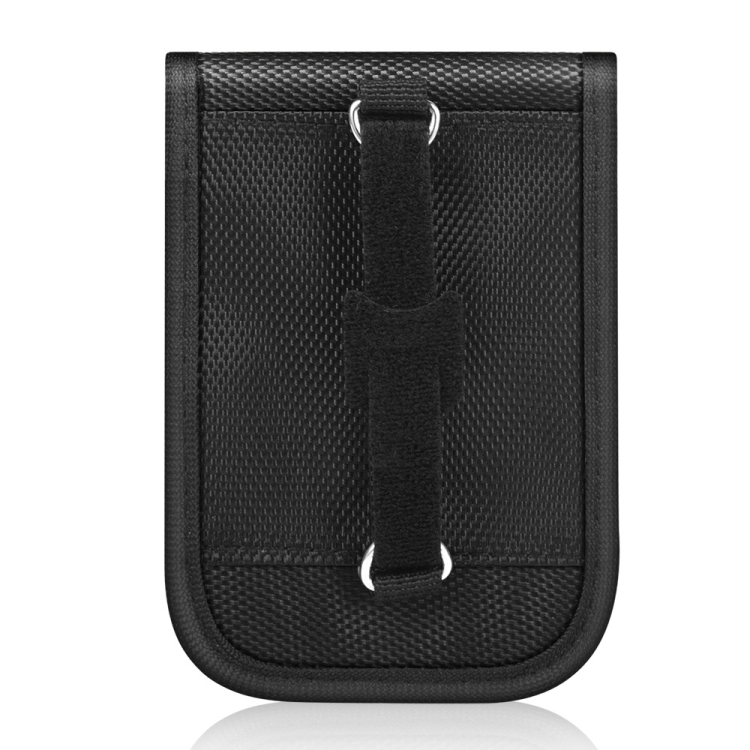 Double Buckle Car Key Signal Shielding Bag Anti-Magnetic RFID Card Case(Black) - B2
