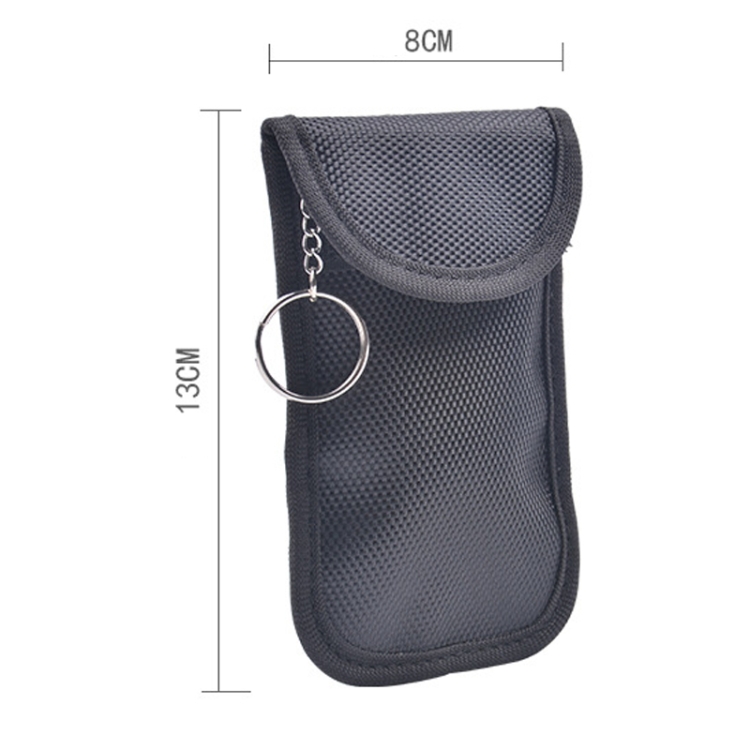 Double Buckle Car Key Signal Shielding Bag Anti-Magnetic RFID Card Case(Black) - B3