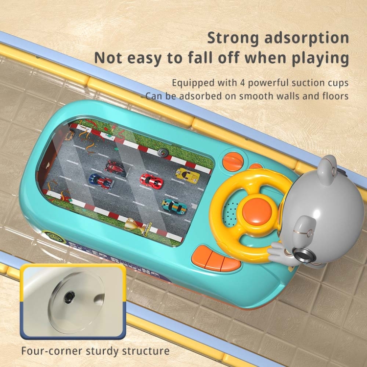 Kinder-Lenkrad-Simulation Fahrspielzeug pädagogische elektrische  Desktop-Spielmaschine, Stil: Batterie-Edition (Blau)