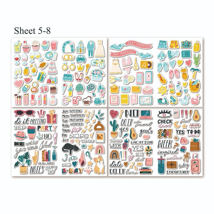  SAFIGLE 20 Sheets Wedding Toddler Stickers Stick on