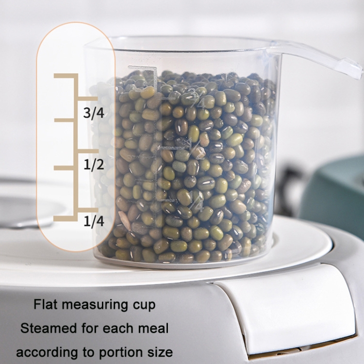Kitchen Sealed Moisture Dust Proof Storage Rice Bucket, Color: Green 5kg