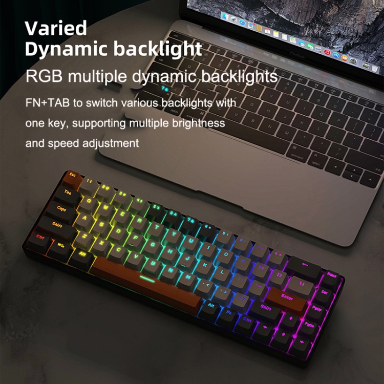 ZIYOU LANG T8 68 Keys RGB Gaming Mechanical Keyboard, Cable Length 1