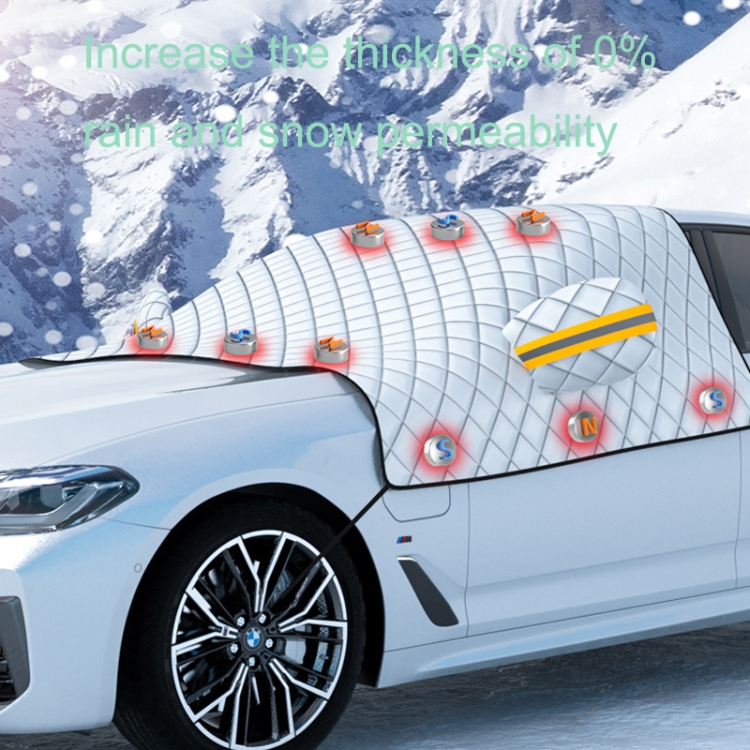 SUITU R-3945 voiture hiver avant verre pare-neige dégivrage pare-soleil  épaissi voiture vêtements, Style: porte à pince sans aimant