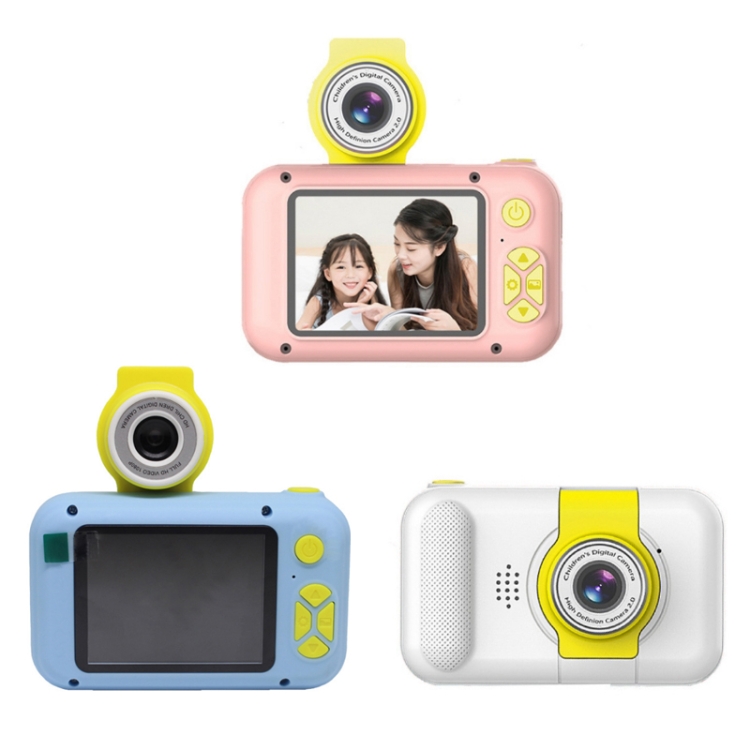Cámara infantil reversible con lente mini HD X101, color: rosa + 8G + lector de tarjetas - B1