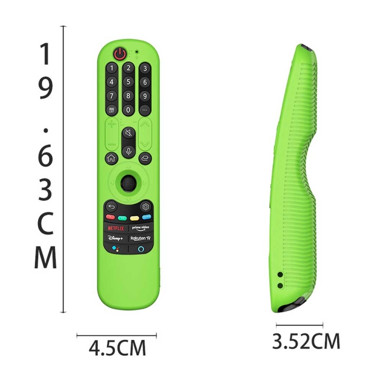 Pour LG An-MR21GC / AN-MR21N / AN-MR21GA Étui de protection en silicone  pour télécommande TV (vert lumineux)