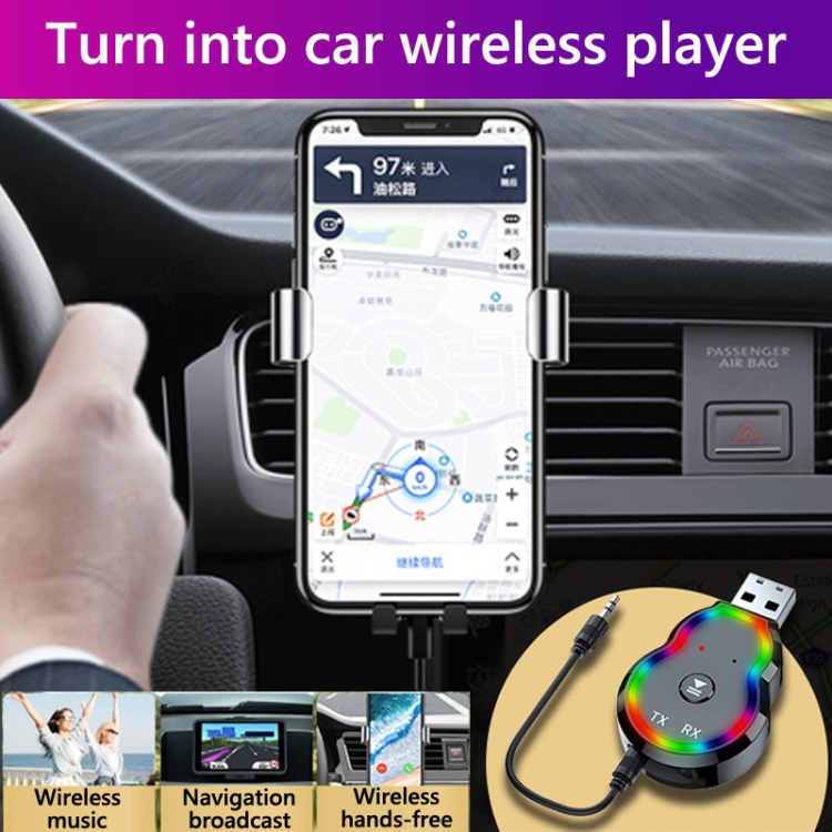 Q2 2 in 1 Bluetooth Receiver Car Audio Adapter - 4