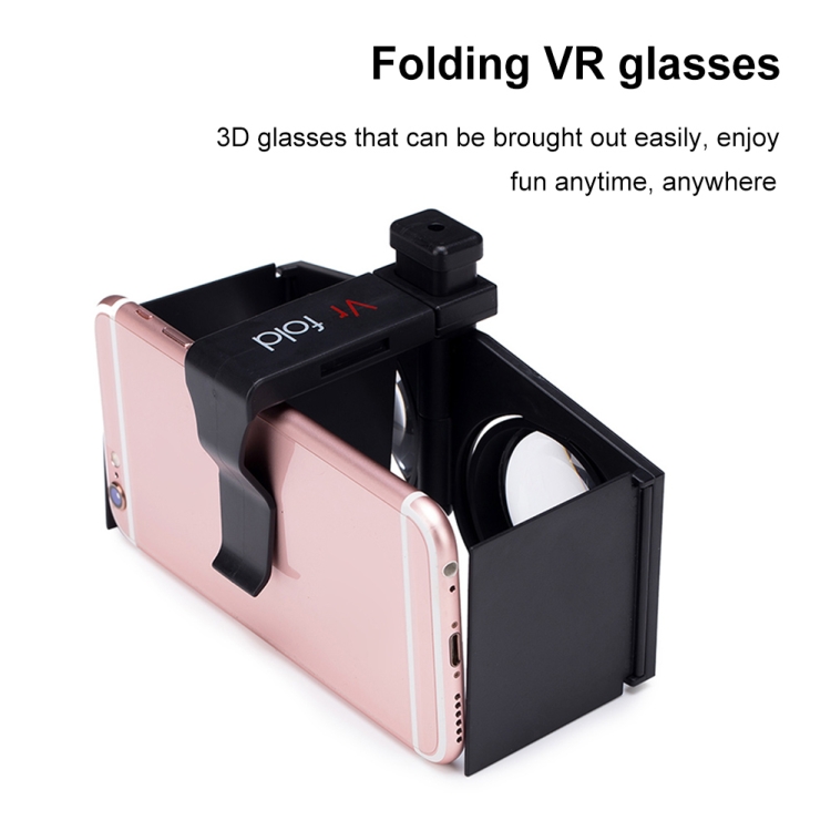 Vr fold V1 Vista panorámica Prácticas gafas VR plegables (Negro) - B4