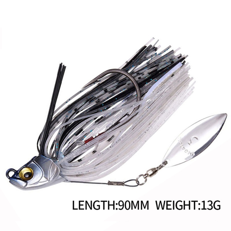 Lures Fake Bait Hubs Rotating Composite Sequins Noise Freshwater Sea Fishing  Warped Mouth Catfish Bait(C)