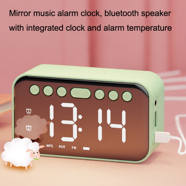 AI Intelligent Wireless Bluetooth Speaker Inserting Card Clock Portable Audio, Style: Standard Edition (White) AI Intelligent Wireless Bluetooth Speaker Inserting Card Clock Portable Audio, Style: Standard Edition (White)