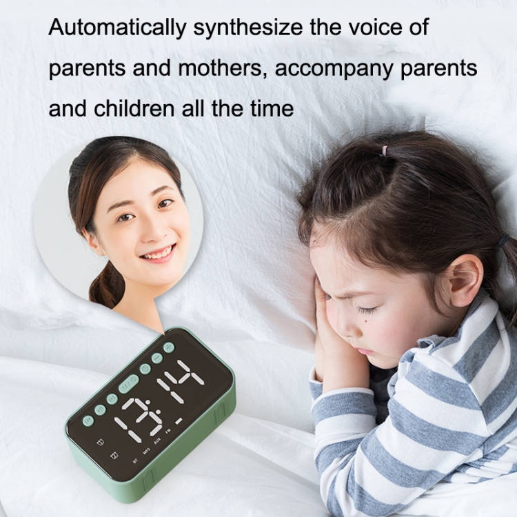 AI Intelligent Wireless Bluetooth Speaker Inserting Card Clock Portable Audio, Style: Standard Edition (White) AI Intelligent Wireless Bluetooth Speaker Inserting Card Clock Portable Audio, Style: Standard Edition (White)