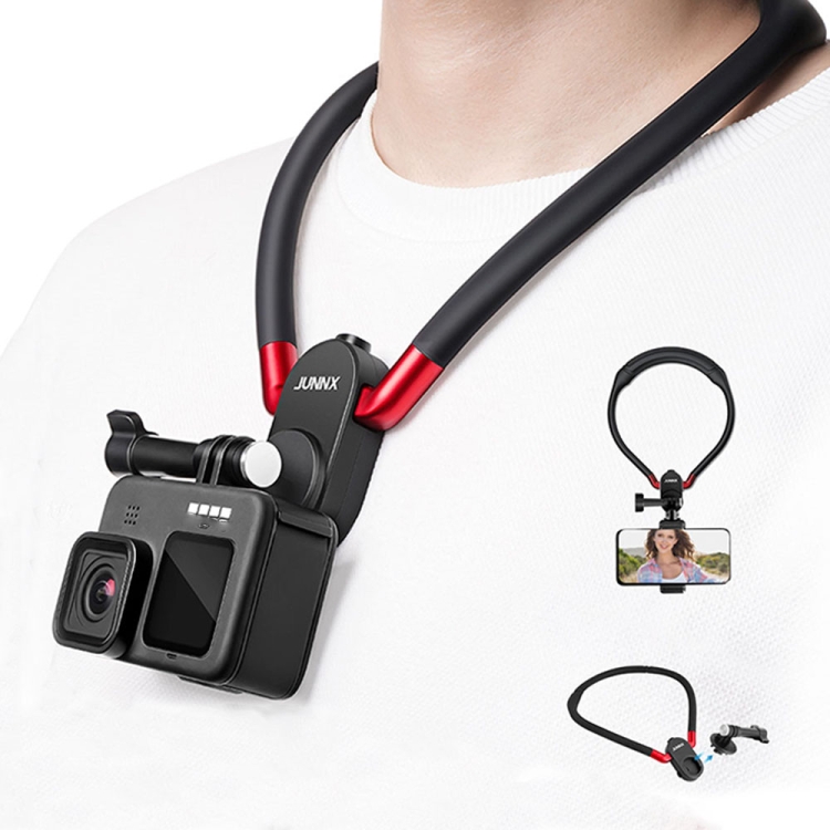 Soporte de cuello JUNNX para la mayoría de las cámaras de acción y teléfonos inteligentes, especificaciones: G03-1 - B1