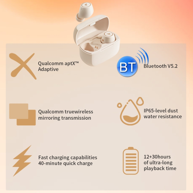 Edifier TWS1 Pro Sports Waterproof Wireless Bluetooth 5.2 TWS Earphone(Yunyan White) Edifier TWS1 Pro Sports Waterproof Wireless Bluetooth 5.2 TWS Earphone(Yunyan White)