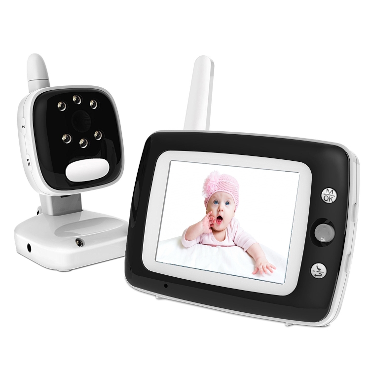 BM35Q Monitor inalámbrico para bebés de 3,5 pulgadas Monitor de temperatura de la cámara Audio de 2 vías Visión nocturna Enchufe del Reino Unido - B1