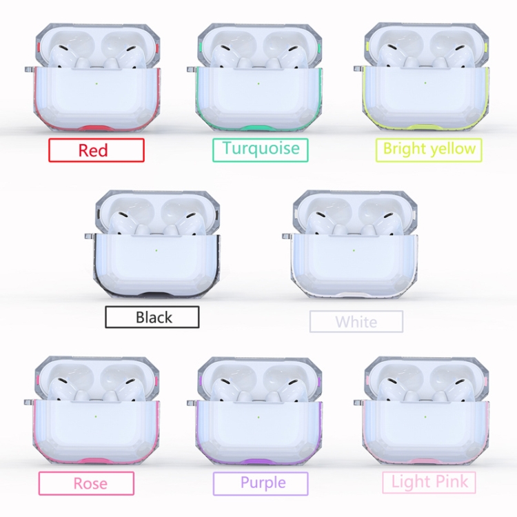 For AirPodS Pro RJT-AP-03 Bluetooth Earphone Transparent Soft Case TPU Protection Cover(Rose Red) For AirPodS Pro RJT-AP-03 Bluetooth Earphone Transparent Soft Case TPU Protection Cover(Rose Red)