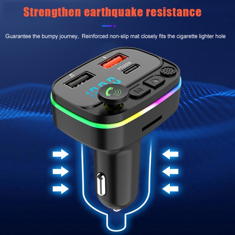 P3-PD Fast Charging Car MP3 Bluetooth Hands-free Player Car FM Transmitter - B3