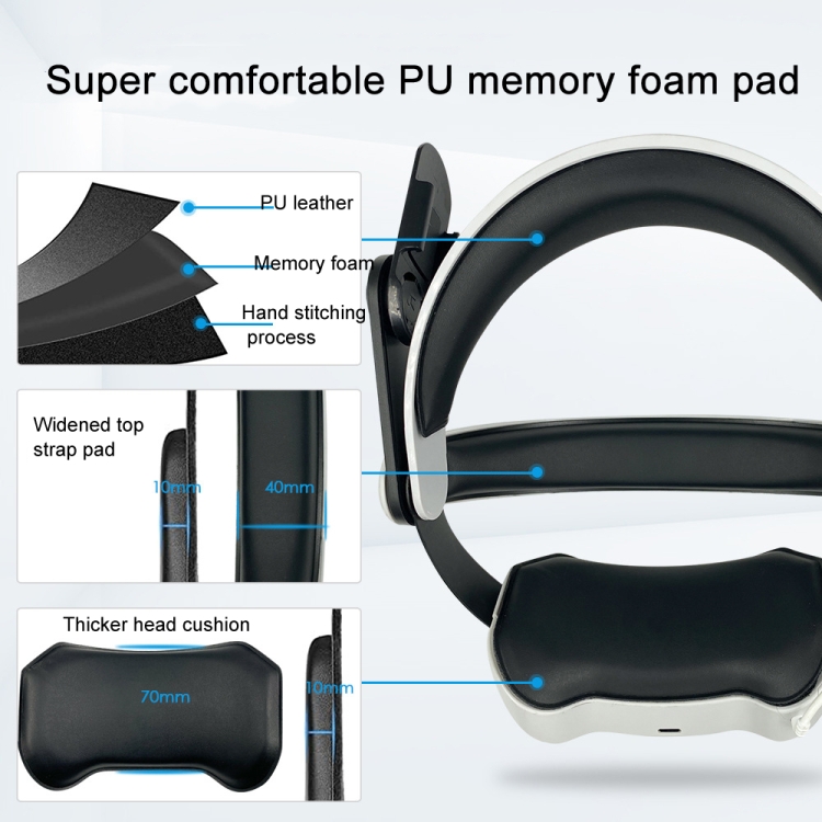 Para Oculus Quest 2 Power Bank Head Strap con batería recargable de 5200 mAh (blanco) - B4