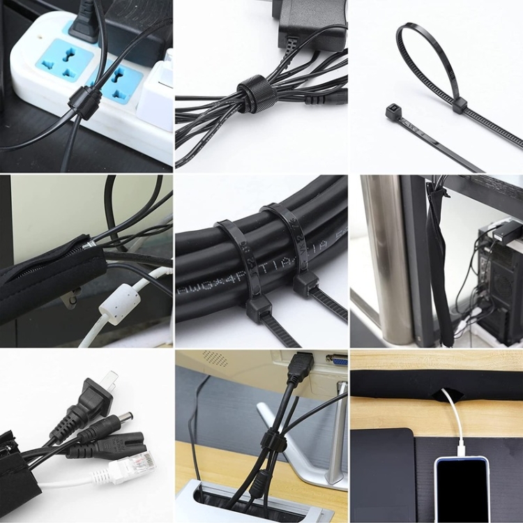 3 In 1 5m Kit Cord Management Organizer Kit Cable Sleeve With Zipper Cable Clip 3 In 1 5m Kit Cord Management Organizer Kit Cable Sleeve With Zipper Cable Clip