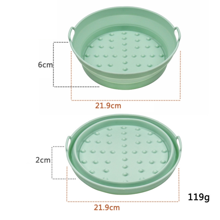 1 Pièce Plat À Cuisson En Silicone Rond Pour Friteuse À Air