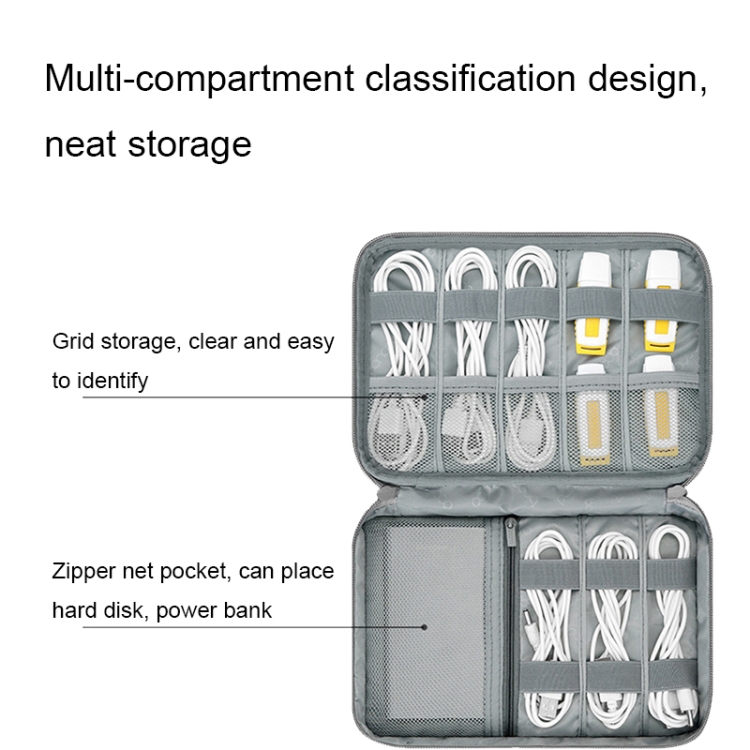 Baona Multifunctional Earphone Data Cable Digital Storage Bag, Spec: XL (Black) Baona Multifunctional Earphone Data Cable Digital Storage Bag, Spec: XL (Black)