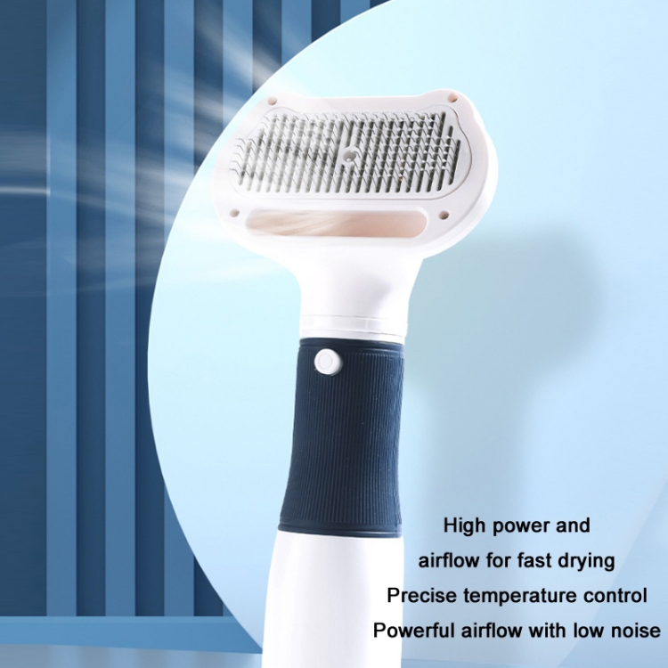 3 en 1 600W Pet Electric High Wind Hair Removal Blowing Combs, Especificación: Enchufe de EE. UU. 110V (Azul marino) - B4