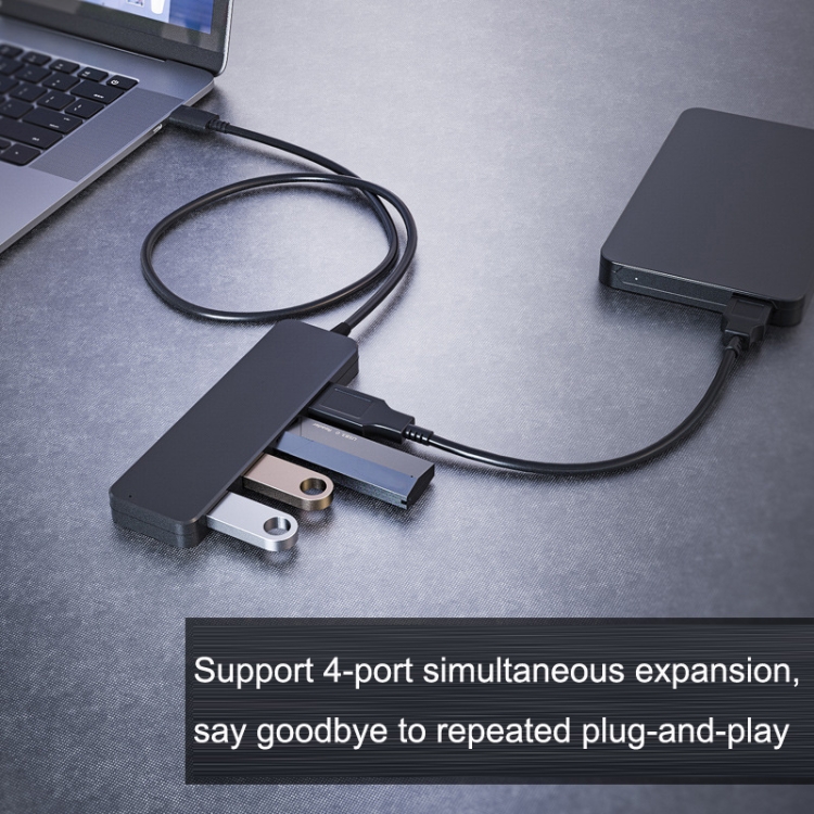 AC3-L43 Type-c/USB-c USB3.0 120cm 4 puertos Expansión Dock Notebook HUB de alta velocidad - B5